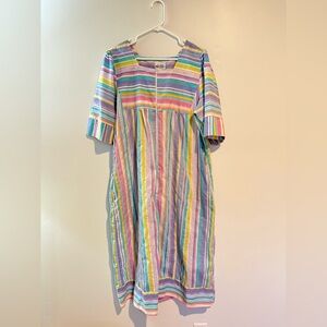 Vintage Pastel Stripe Nightgown